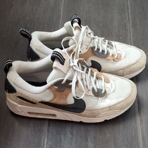 Nike White and Tan Sneakers